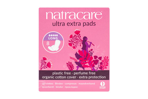 Natracare Ultra EXTRA Long Panty Liners with Wings 8 count