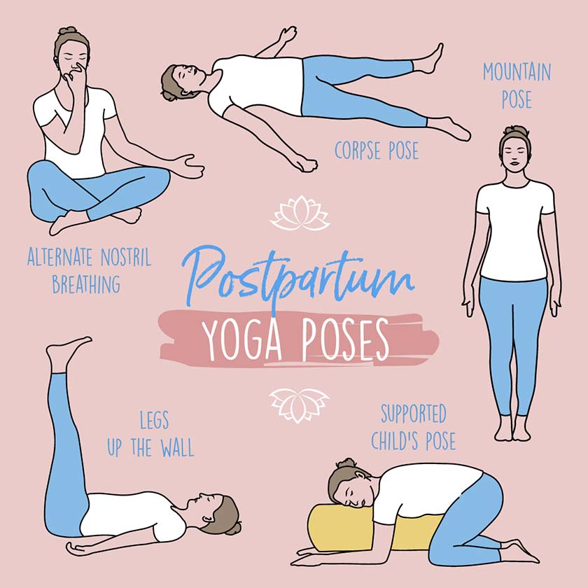 10 exercises for postpartum back pain | Bonjour Baby
