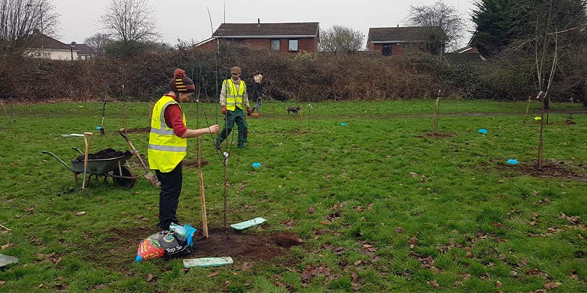 One Planet Matters in Bristol tree planting