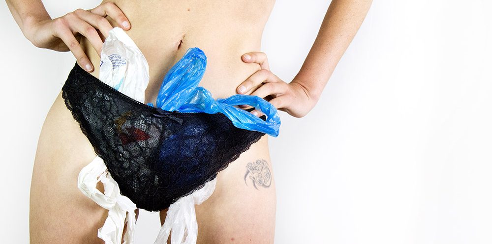 plastic bags in knickers